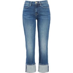 FRAME Le High Big Cuff Straight Leg Jeans